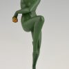 Art Deco sculpture danseuse nue aux raisins