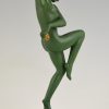 Art Deco sculpture danseuse nue aux raisins