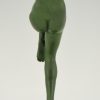 Art Deco sculpture of a nude dancer with balls