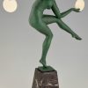 Art Deco Skulptur Tänzerin Frauenakt 49,5 cm.