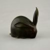 Art Deco bronze sculpture of a rabbit