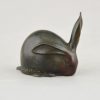 Art Deco bronze sculpture of a rabbit