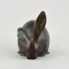 Art Deco bronze sculpture of a rabbit