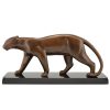 Art Deco bronze panther sculpture