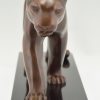 Art Deco bronze panther sculpture