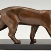 Art Deco Skulptur Bronze Panther