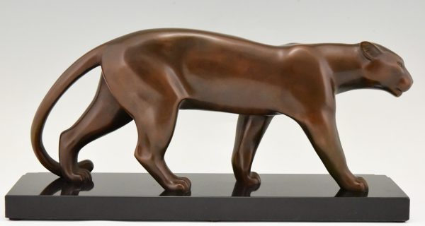 Art Deco Skulptur Bronze Panther