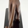 Art Deco sculpture en bronze panthère