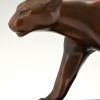 Art Deco bronze panther sculpture