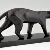 Art Deco bronze panther sculpture.