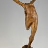 Art Deco bronze sculpture of a nude.