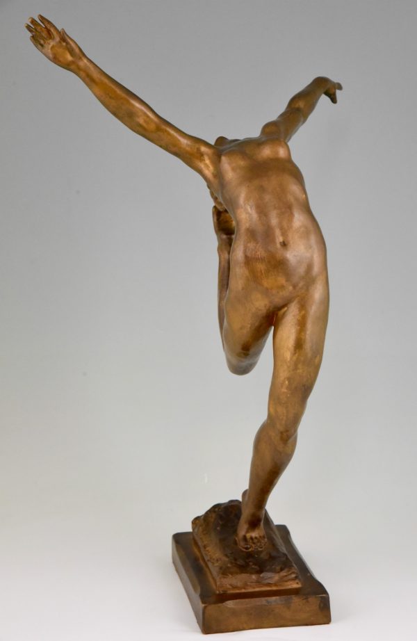 Art Deco bronze sculpture of a nude.