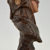 Dalila, Art Nouveau bronze bust of a girl