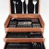 Art Deco silver plated cutlery set 118 pc in case