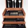 Ménagère Art Deco metal argenté 118 pc avec coffret