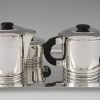 Art Deco silvered tea and coffee set 5 pc