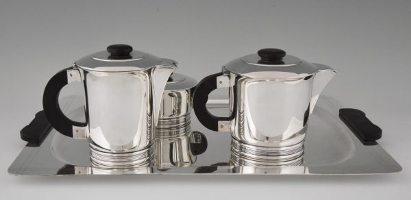Art Deco silvered tea and coffee set 5 pc