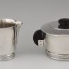 Art deco verzilverd thee en koffie servies 5 stuks