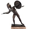 Antique bronze sculpture male nude with spear