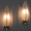 Art Deco glass and bronze wall lights or sconces