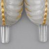 Art Deco glass and bronze wall lights or sconces