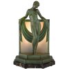 Art Deco Lampe Skulptur Frau mit Schal