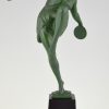 Art Deco sculpture danseuse aux cymbales.