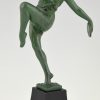 Art Deco sculpture danseuse aux cymbales.