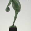 Art Deco sculpture danseuse aux cymbales.