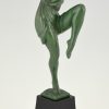 Art Deco sculpture danseuse aux cymbales.