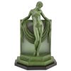 Art Deco lamp sculpture nude with scarf Serenite