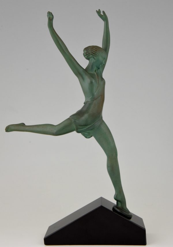 Art Deco nude sculpture of a dancer, Olympia