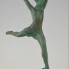 Art Deco nude sculpture of a dancer, Olympia