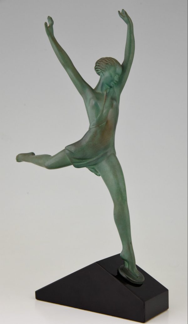 Art Deco nude sculpture of a dancer, Olympia