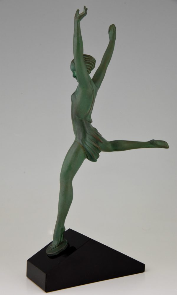 Art Deco nude sculpture of a dancer, Olympia