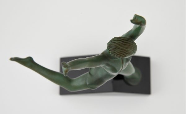 Art Deco nude sculpture of a dancer, Olympia