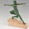 Art Deco sculpture female javelin thrower