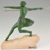 Art Deco sculpture female javelin thrower