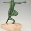 Art Deco sculpture female javelin thrower