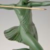 Art Deco sculpture femme au javelot