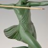 Art Deco sculpture female javelin thrower