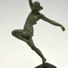 Art Deco sculpture female javelin thrower