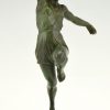 Art Deco sculpture female javelin thrower