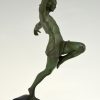 Art Deco sculpture female javelin thrower