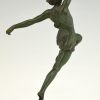 Art Deco sculpture femme à la lance