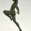 Art Deco sculpture femme à la lance