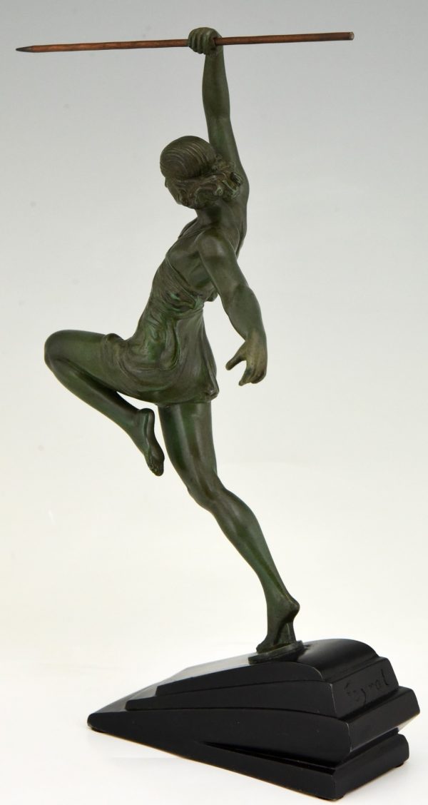 Art Deco Skulptur Speerwerferin
