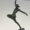 Art Deco sculpture femme a la lance