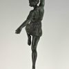 Art Deco sculpture female javelin thrower