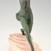 Art Deco Skulptur Frau mit Speer Antiope